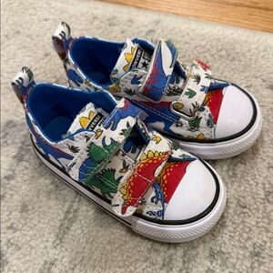 Converse Kids Dinosaur Sneakers - Red, Blue, Green, White